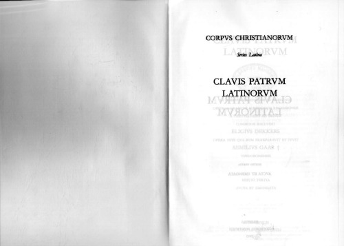 Clavis Patrum Latinorum