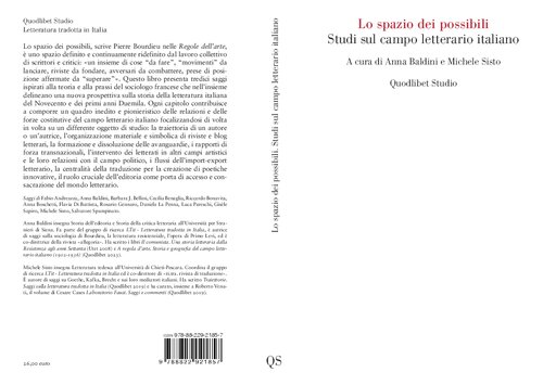 Lo spazio dei possibili. Studi sul campo letterario italiano