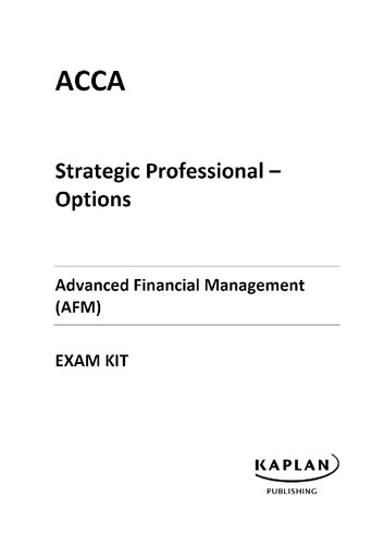 Advanced Financial Management