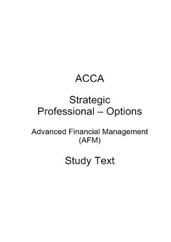 Advanced Financial Management Study Text