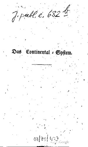 Das Continental-System [Kontinentalsystem]