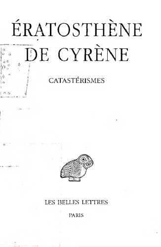 Ératosthène de Cyrène: Catásterismes