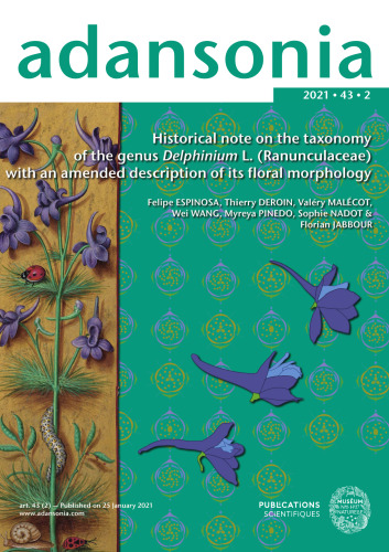 yes 
Historical note on the taxonomy of the genus Delphinium L. (Ranunculaceae) with an amended description of its floral morphology