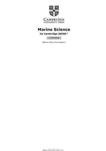 Cambridge Igcse(tm) Marine Science Coursebook with Digital Access (2 Years) (Cambridge International Igcse)