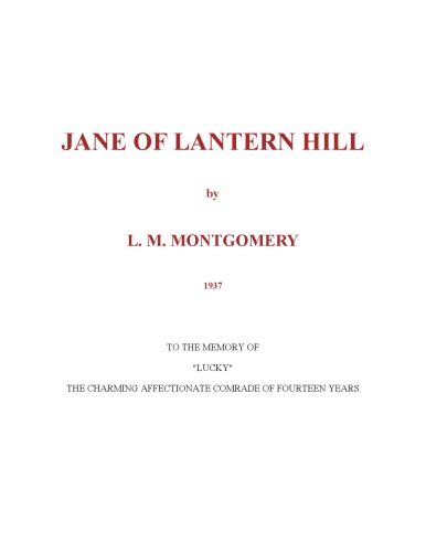 Jane of Lantern Hill