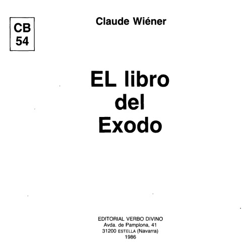 El Libro del Exodo