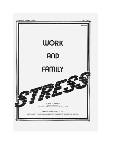 Work and family stress (Extension bulletin)