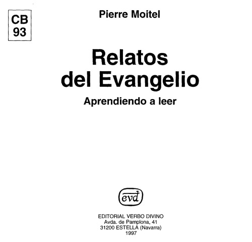 Relatos del Evangelio: Aprendiendo a Leer