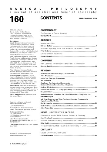 Radical Philosophy #160