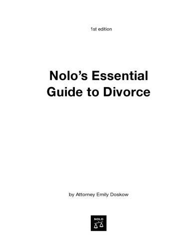 Nolo's Essential Guide to Divorce