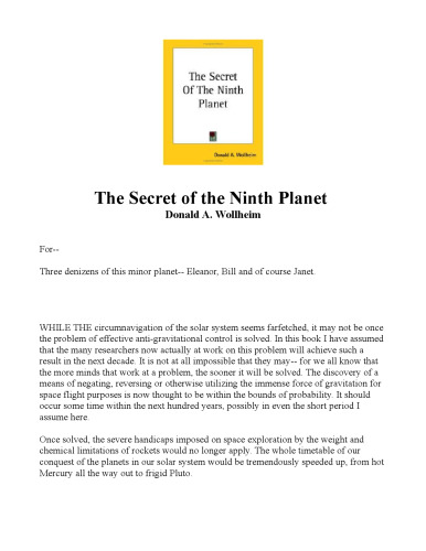 The Secret of the Ninth Planet