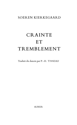 Crainte et tremblement