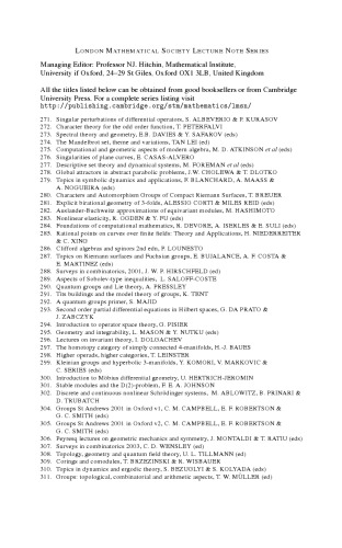Topology, Geometry and Quantum Field Theory: Proceedings of the 2002 Oxford Symposium in Honour of the 60th Birthday of Graeme Segal