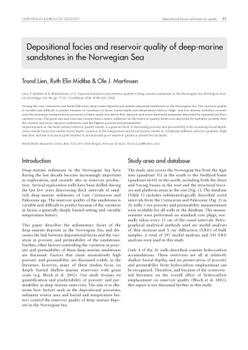 Depositional facies and reservoir quality of deep-marine sandstones in the Norwegian Sea