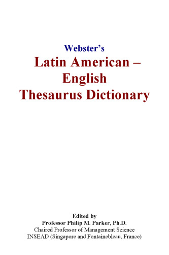 Websters Latin American - English Thesaurus Dictionary