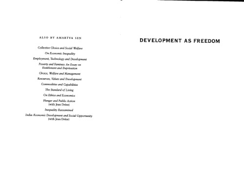 Development as Freedom