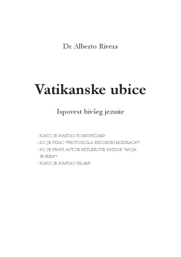 Vatikanske ubice - ispovest bivseg jezuite