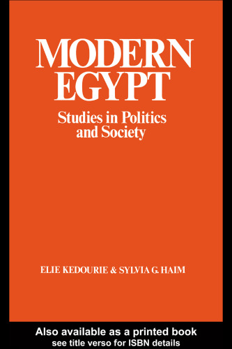 Modern Egypt: Studies in Politics and Society