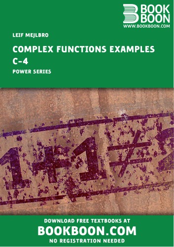 Complex Functions Examples c-4 - Power series