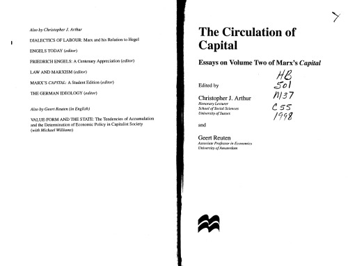 The Circulation of Capital: Essays on Volume Two of Marx's Capital