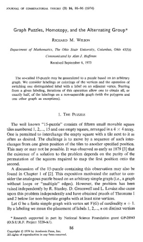 Graph Puzzles, Homotopy, and the Alternating Group