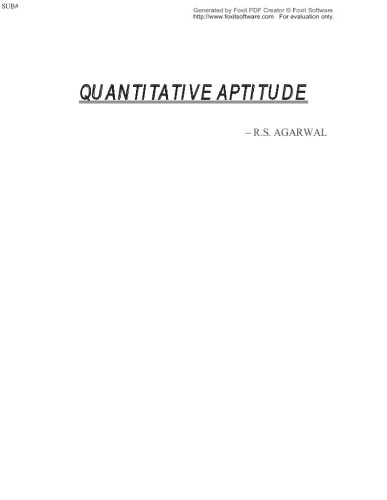 Quantitative Aptitude