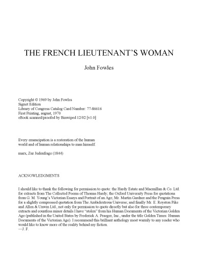 The French Lieutenant's Woman