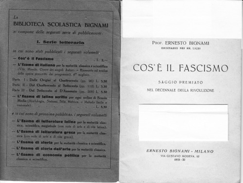 Cos'è il fascismo. Saggio premiato nel decennale della rivoluzione.