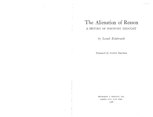 The Alienation of Reason