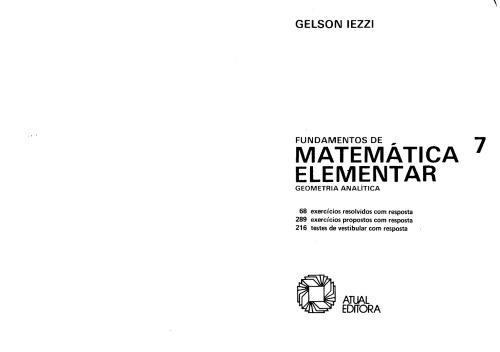 Fundamentos de Matemática Elementar 7: Geometria Analítica