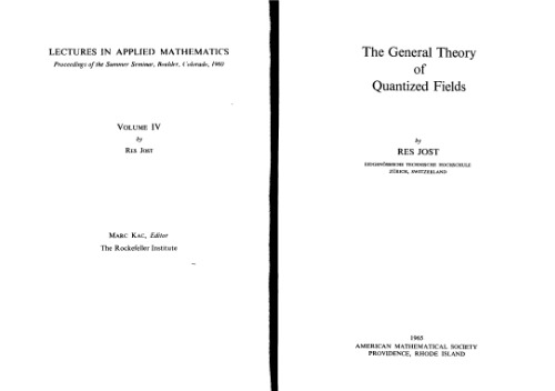 General theory of quantized fields