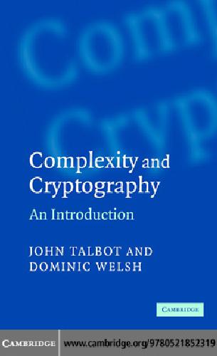 Complexity and Cryptography: An Introduction