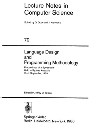 دانلود کتاب Language Design and Programming Methodology: Proceedings of ...