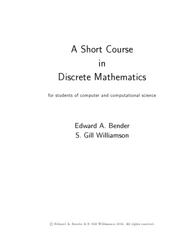 A short course in discrete mathematics