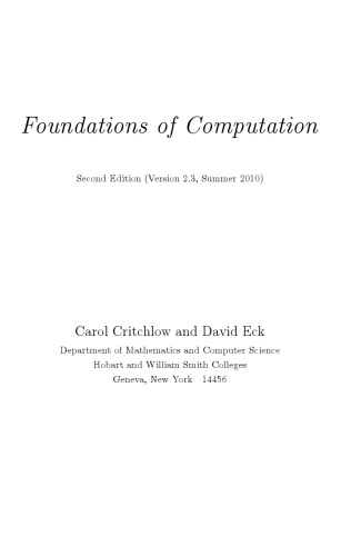 Foundations of computation