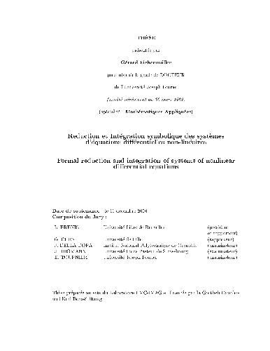 Formal reduction and integration of systems of nonlinear differential equations