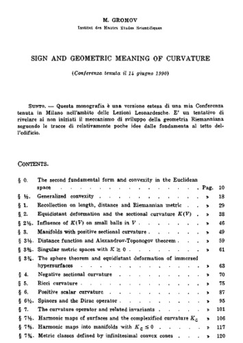 Sign and geometric meaning of curvature