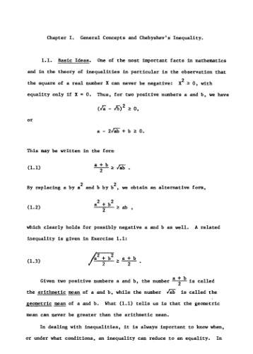 Introduction to inequalities