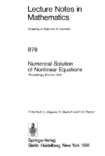 Numerical Solution of Nonlinear Equations