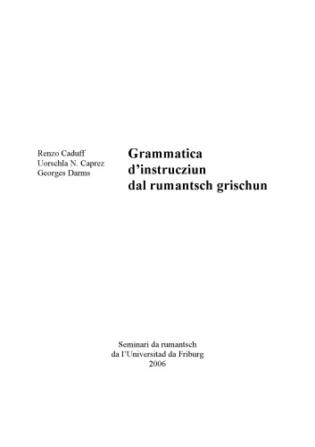 Grammatica d'instrucziun dal rumantsch grischun