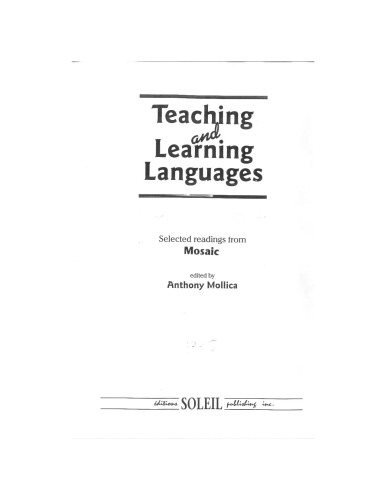 Teaching and Learning Languages