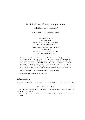 Weak limit and blowup of approximate solutions to H-systems
