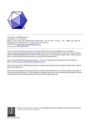 The Heart of Mathematics