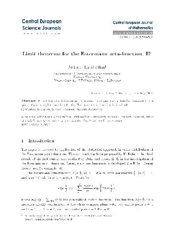 Central European Journal of Mathematics