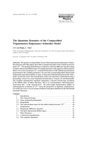 Communications in Mathematical Physics - Volume 197