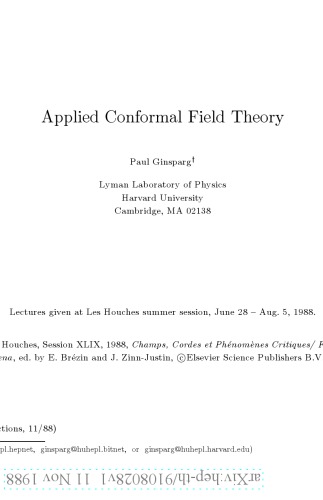 Applied Conformal Field Theory