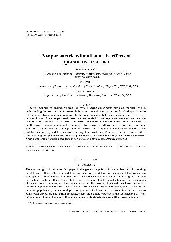 Nonparametric estimation of the effects of quantitative trait loci