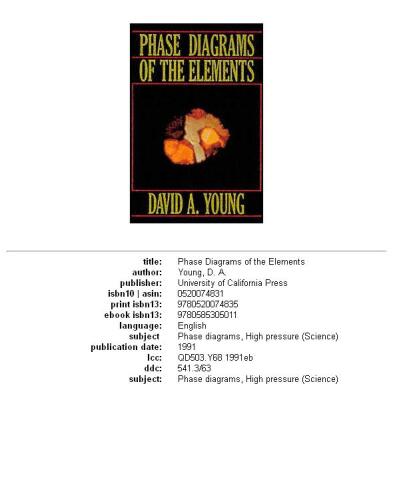 Phase Diagrams of the Elements