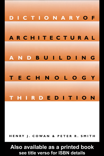 Dictionary of Architectural and Building Technology (Dictionary)