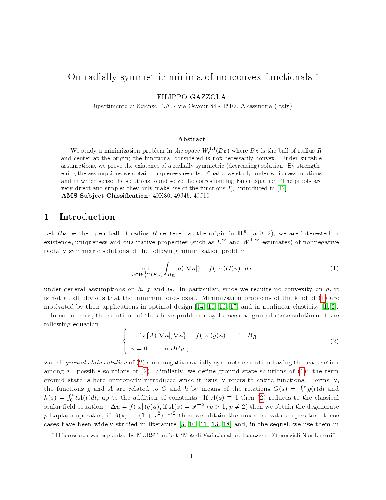 On radially symmetric minima of nonconvex functionals